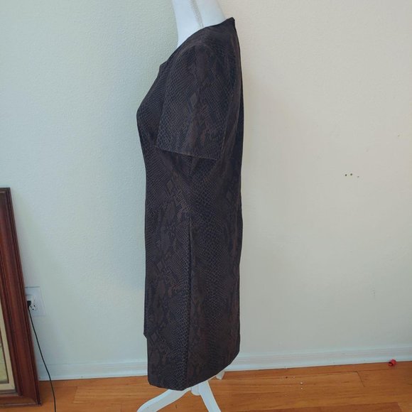 Studio C / 8 /Snakeskin Print Brown Dress - Picture 4 of 7